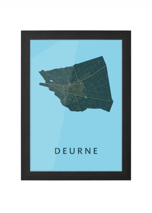 Deurne Azure Ingelijst in Zwart lijst Kopen | Kunst in Kaart
