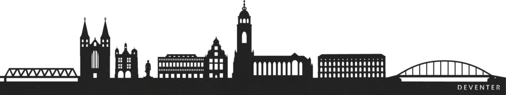 Deventer zwarte skyline