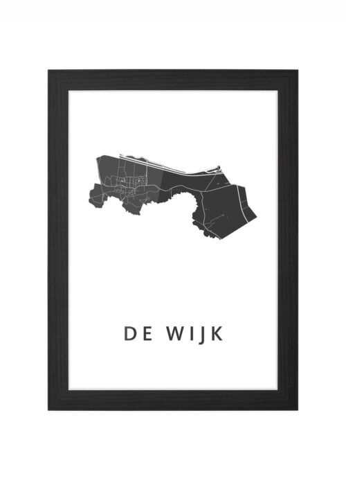 De Wijk Ingelijst in Zwart lijst Kopen | Kunst in Kaart