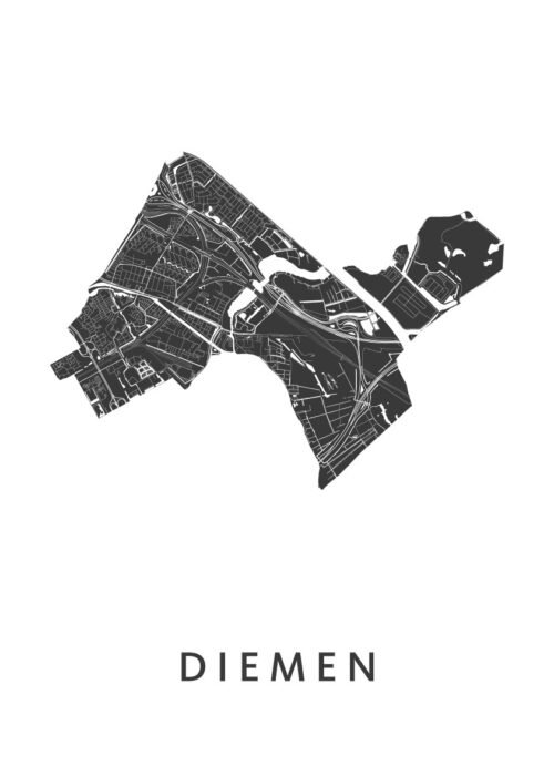 Diemen Kaart Poster