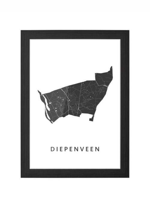 Diepenveen Ingelijst in Zwart lijst Kopen | Kunst in Kaart