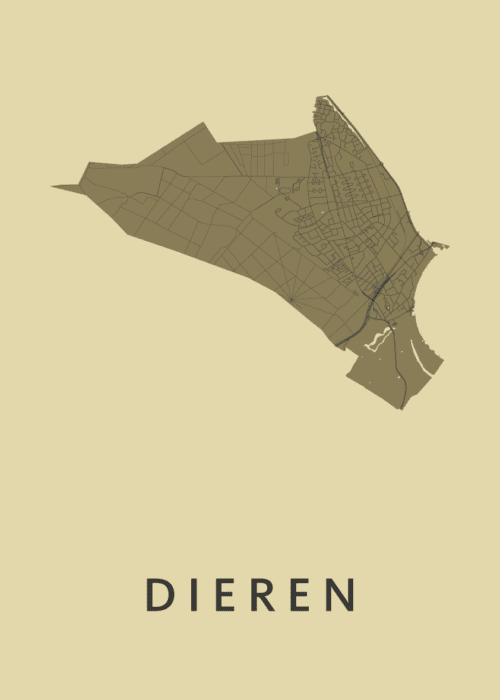 Dieren GoldenRod Stadskaart Poster Kopen