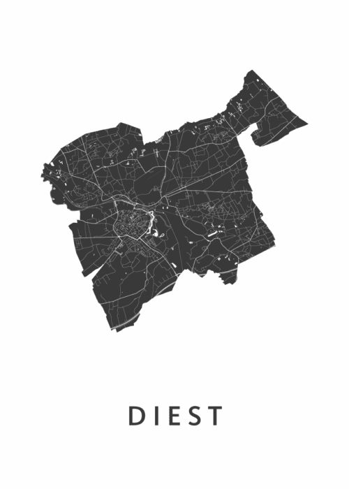 Diest Stadskaart Poster Kopen