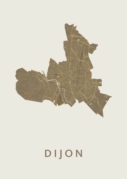 Dijon  Gold Stadskaart Poster Kopen