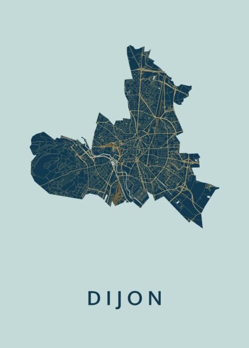 Dijon  Prussian Stadskaart Poster Kopen
