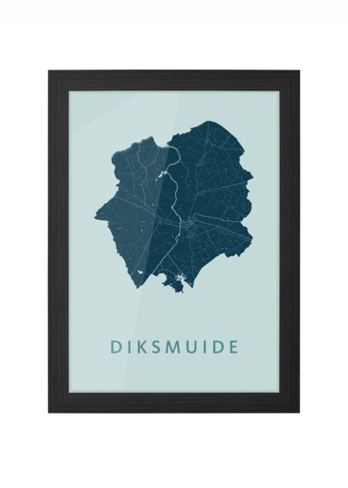 Diksmuide Mint Ingelijst in Zwart lijst Kopen | Kunst in Kaart