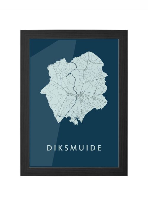 Diksmuide Navy Ingelijst in Zwart lijst Kopen | Kunst in Kaart