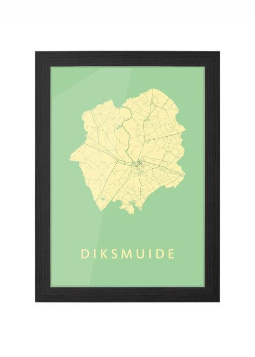 Diksmuide Spring Ingelijst in Zwart lijst Kopen | Kunst in Kaart
