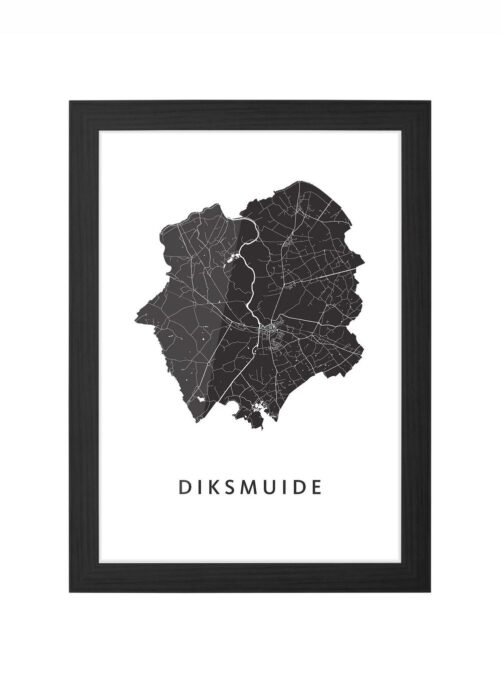 Diksmuide White Ingelijst in Zwart lijst Kopen | Kunst in Kaart