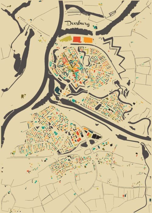 Doesburg Stadskaart Poster Kopen