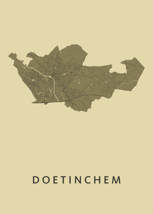 Doetinchem GoldenRod Stadskaart Poster Kopen