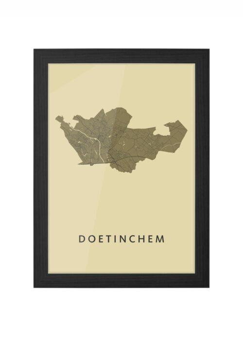 Doetinchem GoldenRod Ingelijst in Zwart lijst Kopen | Kunst in Kaart