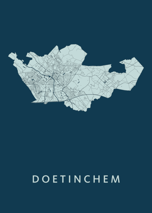 Doetinchem Navy Stadskaart Poster Kopen
