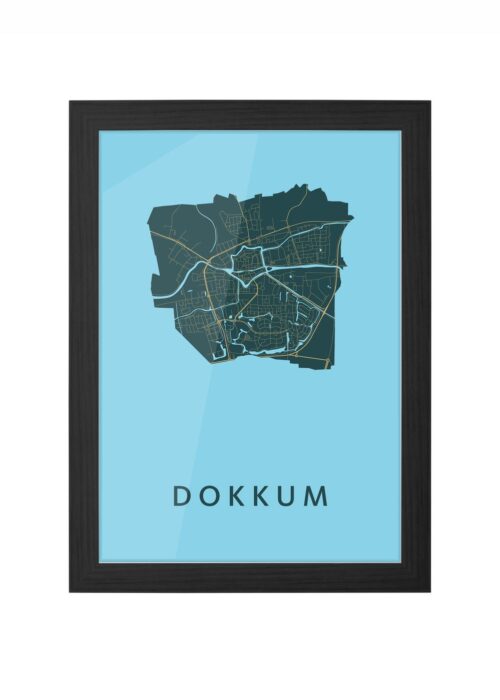 Dokkum Azure Ingelijst in Zwart lijst Kopen | Kunst in Kaart