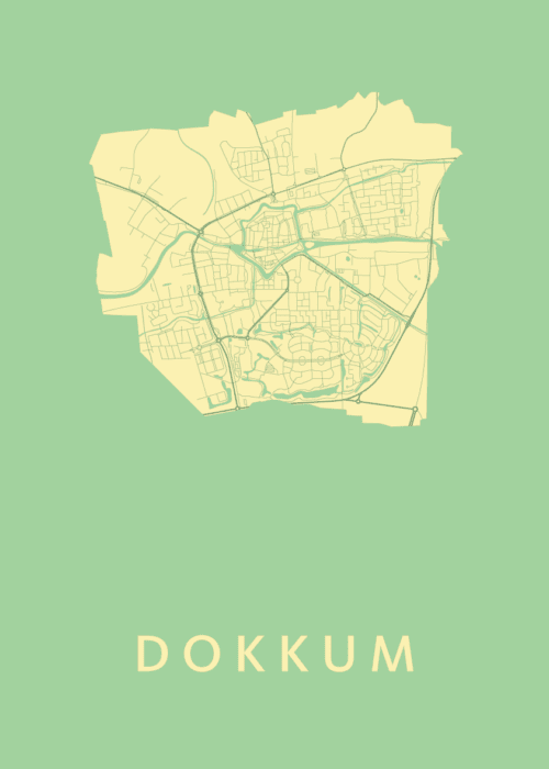 Dokkum Spring Stadskaart Poster Kopen