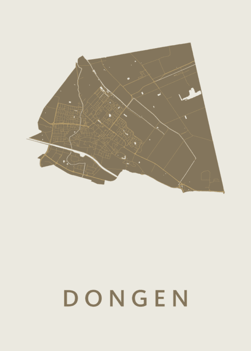 Dongen Gold Stadskaart Poster Kopen