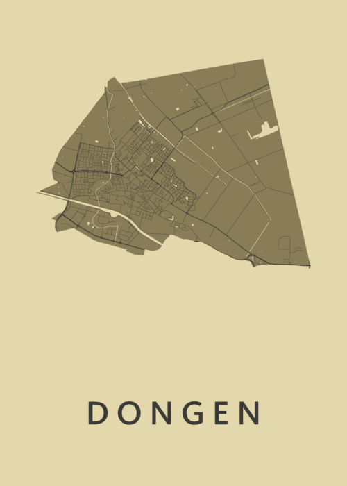 Dongen GoldenRod Stadskaart Poster Kopen