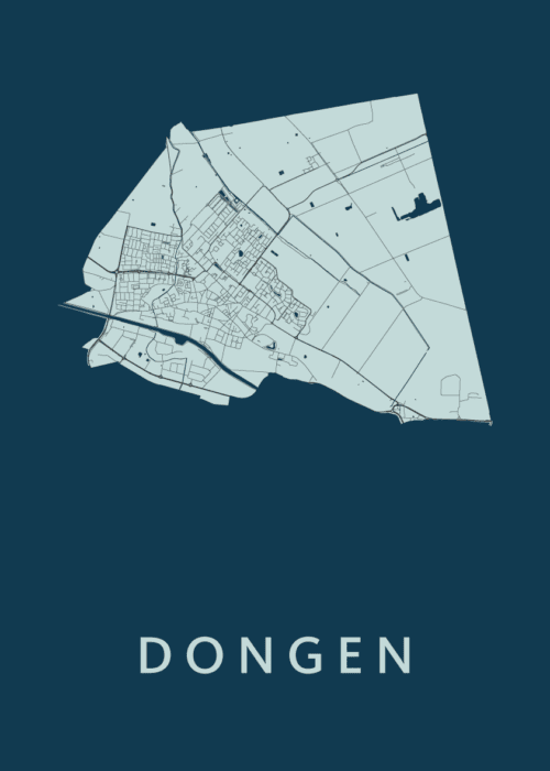 Dongen Navy Stadskaart Poster Kopen