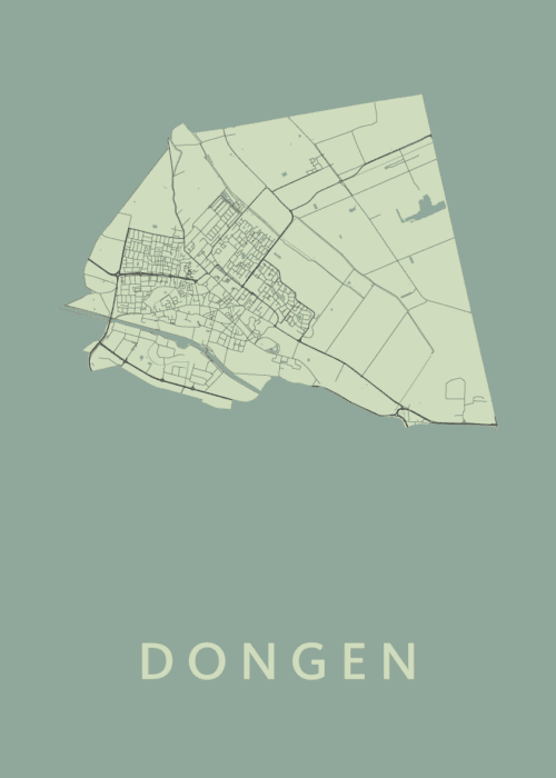 Dongen Olive Stadskaart Poster Kopen