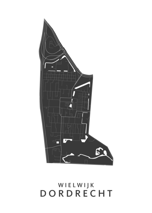 Dordrecht - Wielwijk Wijkkaart poster