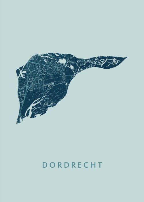 Dordrecht Stadskaart poster Mint