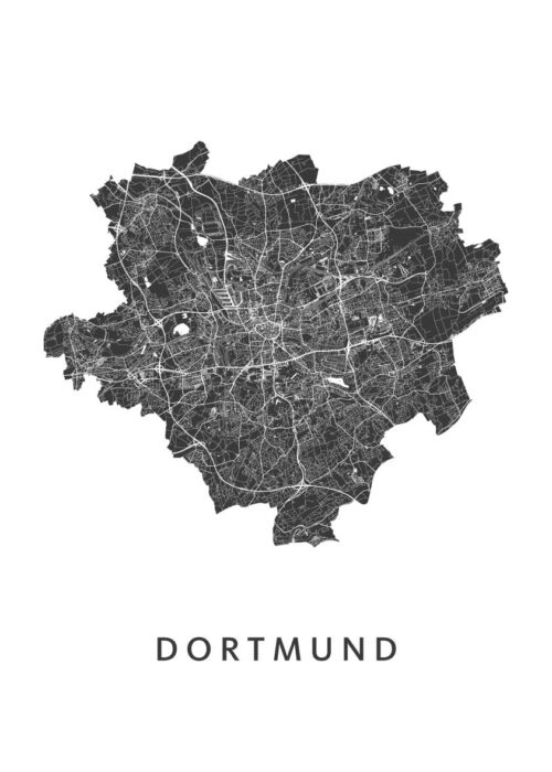 Dortmund Stadskaart Poster Kopen