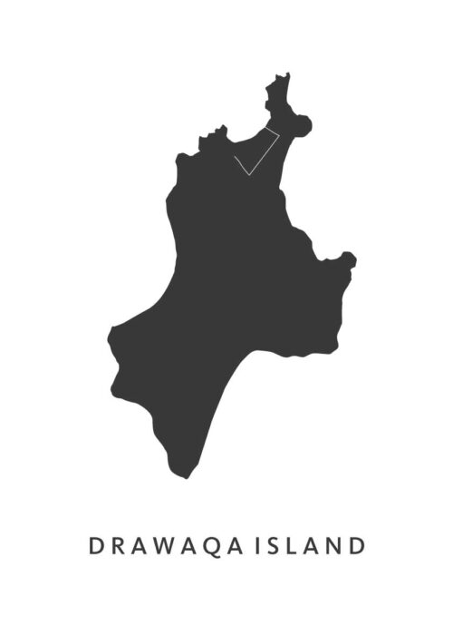 Drawaqa Island Eilandkaart Poster