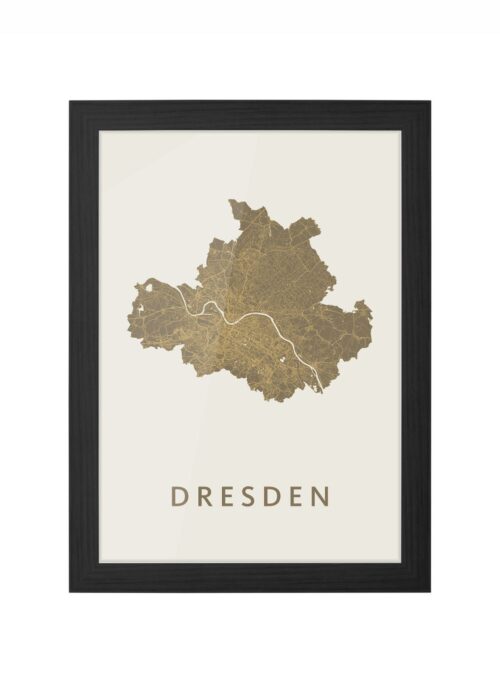 Dresden Gold Ingelijst in Zwart lijst Kopen | Kunst in Kaart