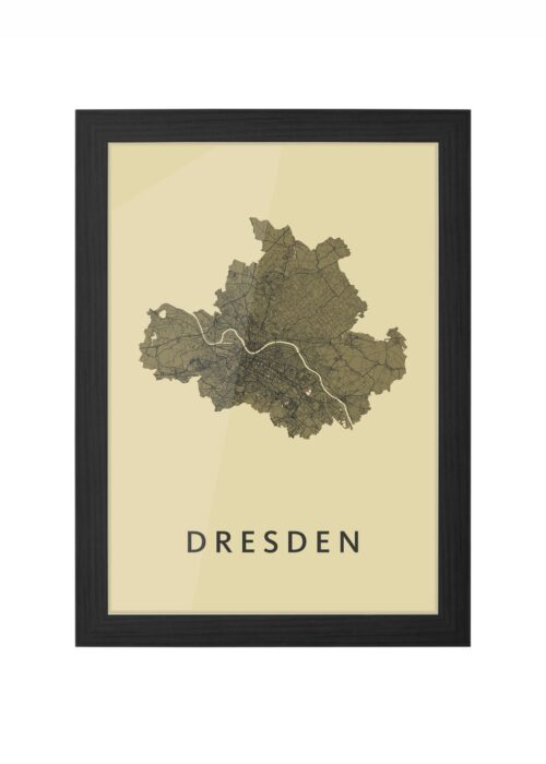 Dresden GoldenRod Ingelijst in Zwart lijst Kopen | Kunst in Kaart