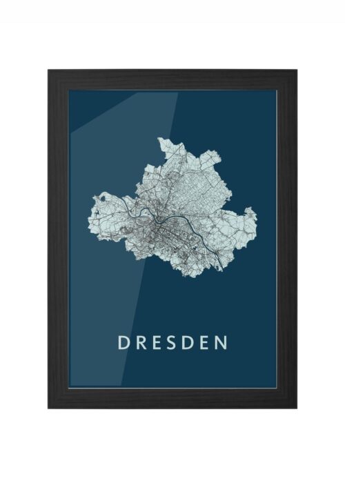 Dresden Navy Ingelijst in Zwart lijst Kopen | Kunst in Kaart
