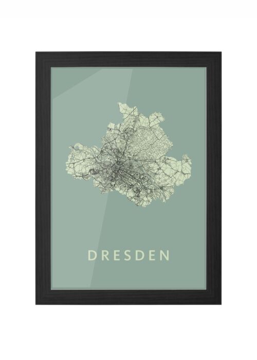 Dresden Olive Ingelijst in Zwart lijst Kopen | Kunst in Kaart