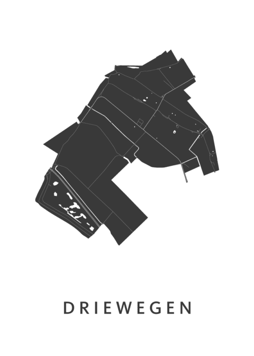 Driewegen Stadskaart Poster Kopen