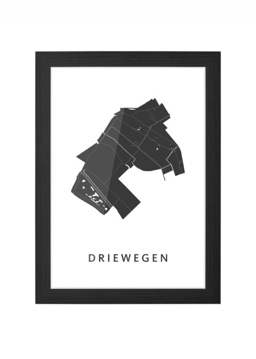 Driewegen Ingelijst in Zwart lijst Kopen | Kunst in Kaart