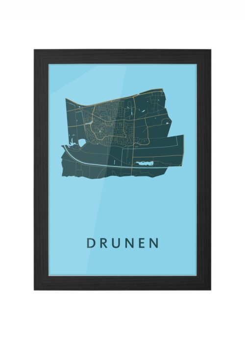 Drunen Azure Ingelijst in Zwart lijst Kopen | Kunst in Kaart