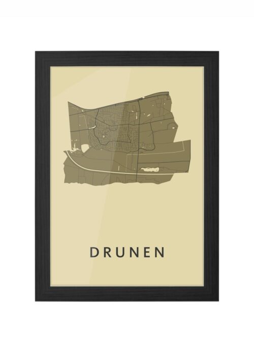 Drunen GoldenRod Ingelijst in Zwart lijst Kopen | Kunst in Kaart