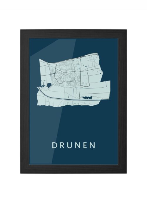 Drunen Navy Ingelijst in Zwart lijst Kopen | Kunst in Kaart