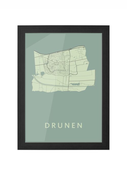 Drunen Olive Ingelijst in Zwart lijst Kopen | Kunst in Kaart