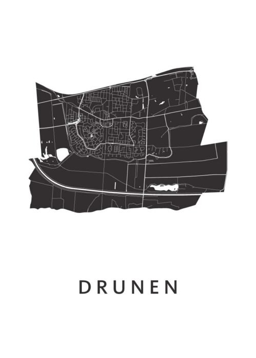 Drunen Stadskaart - White
