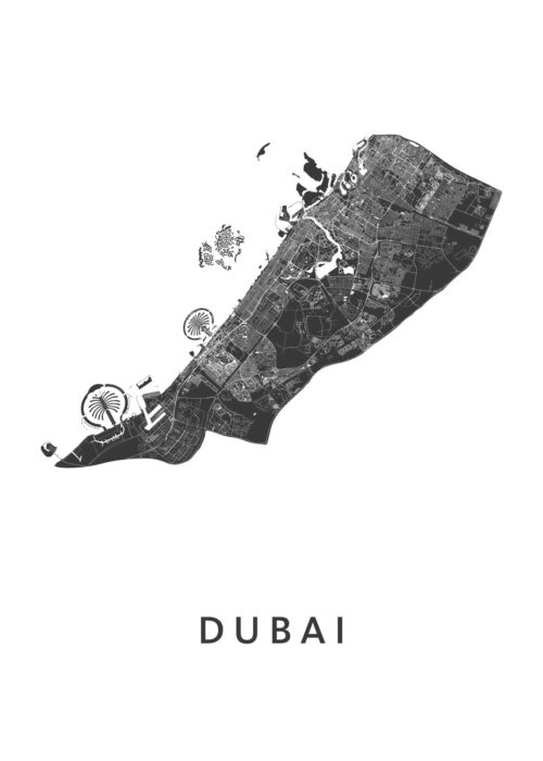 Dubai Stadskaart - White