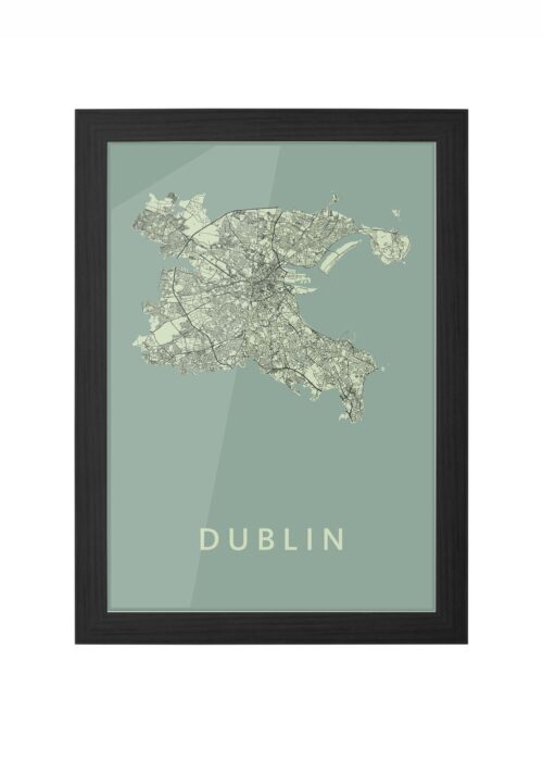 Dublin Olive Ingelijst in Zwart lijst Kopen | Kunst in Kaart