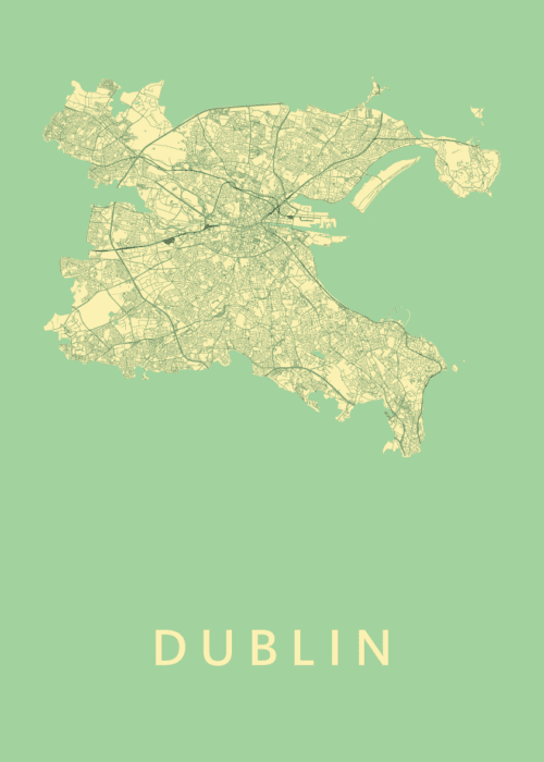 Dublin Spring Stadskaart Poster Kopen