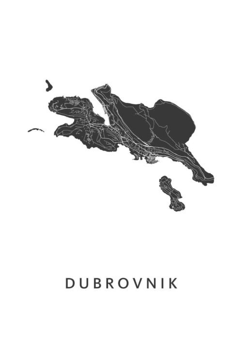 Dubrovnik Stadskaart Poster Kopen
