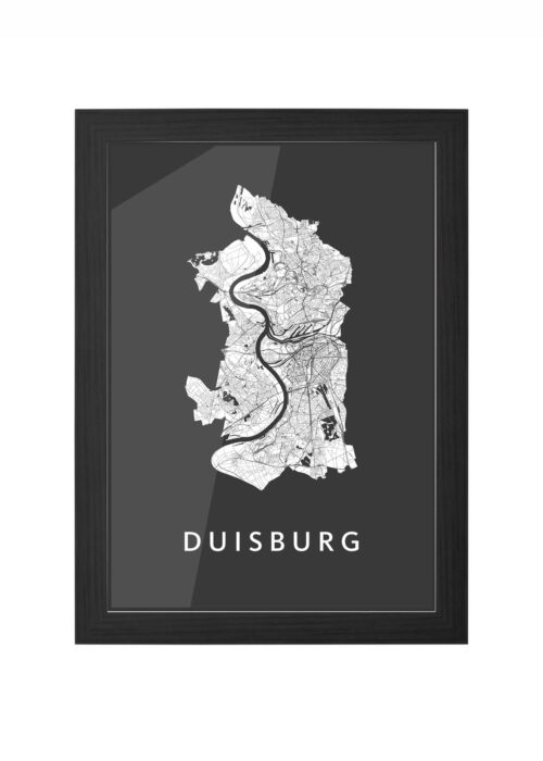Duisburg Black Ingelijst in Zwart lijst Kopen | Kunst in Kaart
