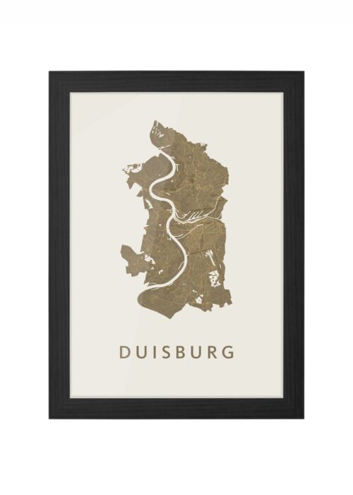 Duisburg Gold Ingelijst in Zwart lijst Kopen | Kunst in Kaart