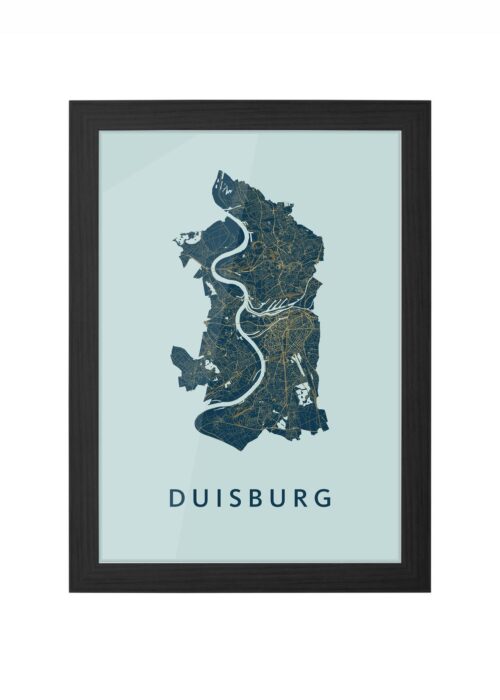 Duisburg Prussian Ingelijst in Zwart lijst Kopen | Kunst in Kaart