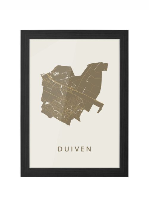 Duiven Gold Ingelijst in Zwart lijst Kopen | Kunst in Kaart