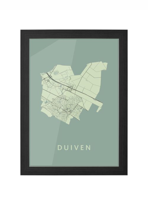 Duiven Olive Ingelijst in Zwart lijst Kopen | Kunst in Kaart