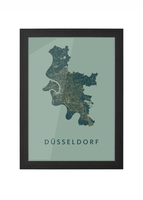 Düsseldorf Amazon Stadskaart Poster Kopen