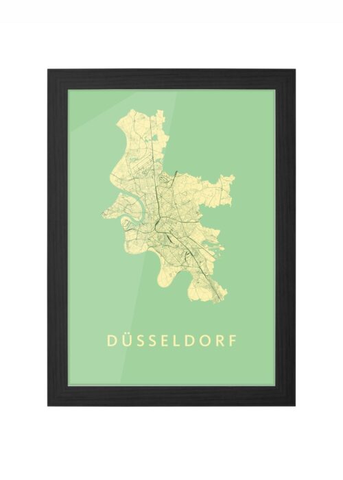 Düsseldorf Spring Stadskaart Poster Kopen