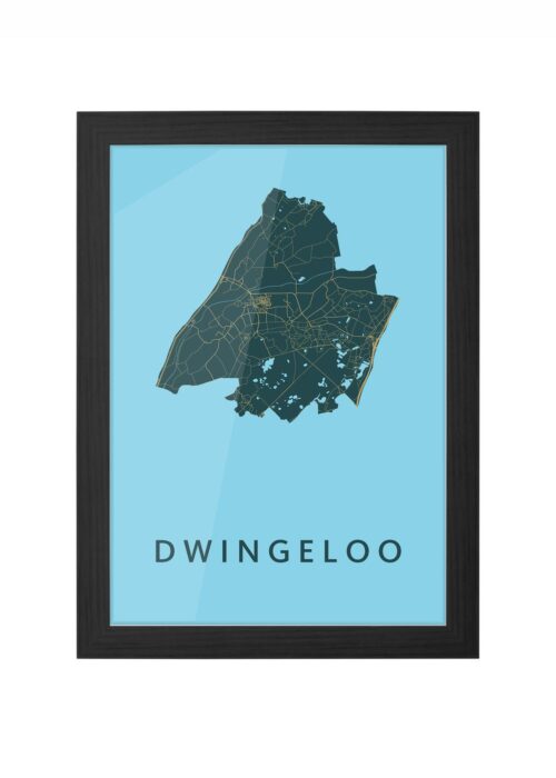 Dwingeloo Azure Ingelijst in Zwart lijst Kopen | Kunst in Kaart